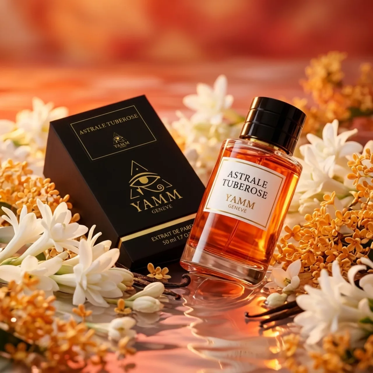 Astrale Tuberose extrait de parfum mixte YAMM Genève inspiré de Tubéreuse Astrale aux notes de tête Cannelle, cœur Tubéreuse, Osmanthus et fond Musc, Vanille visuel 08