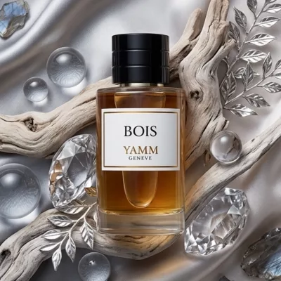 Bois extrait de parfum mixte YAMM Genève inspiré de Bois d'Argent aux notes de tête Iris, Cyprès, Baies de genévrier, cœur Myrrhe, Patchouli et fond Miel, Vanille, Notes boisées visuel 01