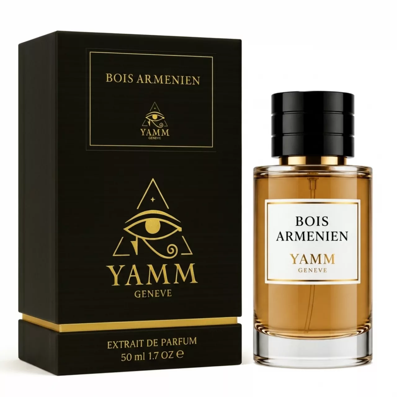 Bois Armenien extrait de parfum mixte YAMM Genève inspiré de Bois d'Arménie aux notes de tête Encens, Iris, Poivre rose, cœur Benjoin, Gaïac, Coriandre et fond Copaïba, Patchouli, Musc blanc visuel 03