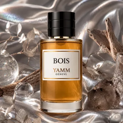 Bois extrait de parfum mixte YAMM Genève inspiré de Bois d'Argent aux notes de tête Iris, Cyprès, Baies de genévrier, cœur Myrrhe, Patchouli et fond Miel, Vanille, Notes boisées visuel 01