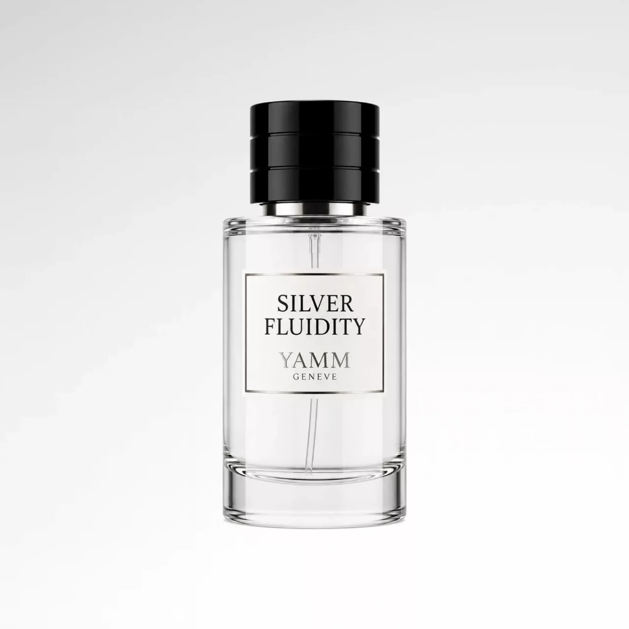 Silver Fluidity extrait de parfum mixte YAMM Genève inspiré de Gentle Fluidity Silver aux notes de tête Baies de genévrier, Noix de muscade, Bergamote, Ananas, cœur Coriandre et fond Musc, Notes boisées, Cèdre, Ambre, Vanille visuel 02