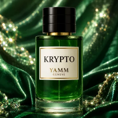 Krypto extrait de parfum mixte YAMM Genève inspiré de Kryptonite aux notes de tête Fève tonka, Aldéhydes, cœur Cèdre, Jasmin sambac, Iris et fond Amande, Bois de santal blanc visuel 01