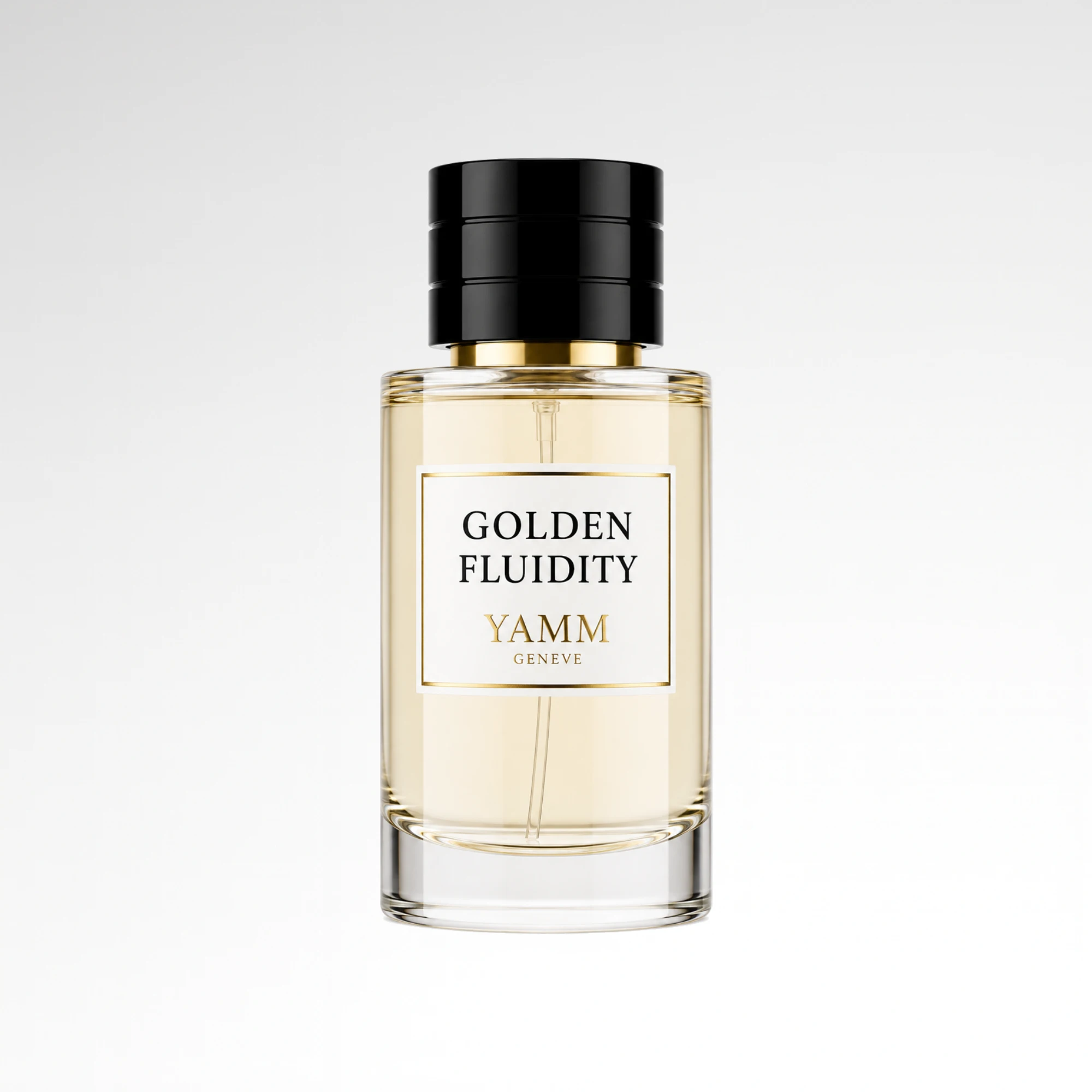 Golden Fluidity extrait de parfum mixte YAMM Genève inspiré de Gentle Fluidity Gold aux notes de tête Baies de genévrier, Noix de muscade, cœur Coriandre et fond Vanille, Musc, Caramel, Amberwood visuel 02