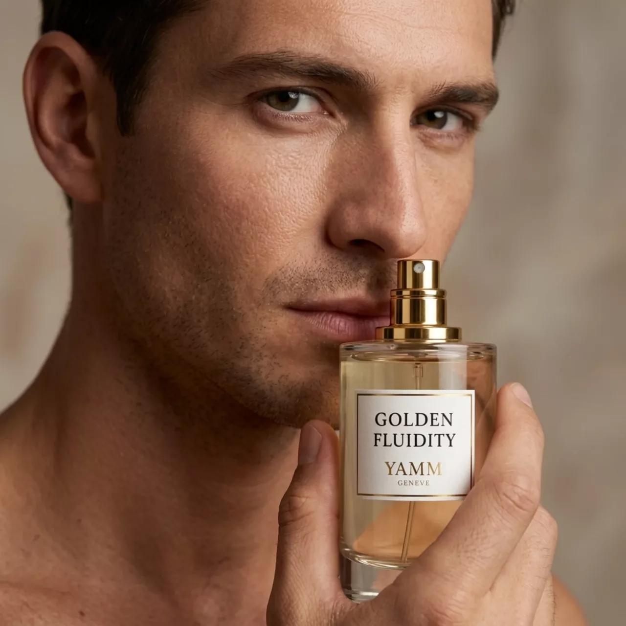 Golden Fluidity extrait de parfum mixte YAMM Genève inspiré de Gentle Fluidity Gold aux notes de tête Baies de genévrier, Noix de muscade, cœur Coriandre et fond Vanille, Musc, Caramel, Amberwood visuel 06