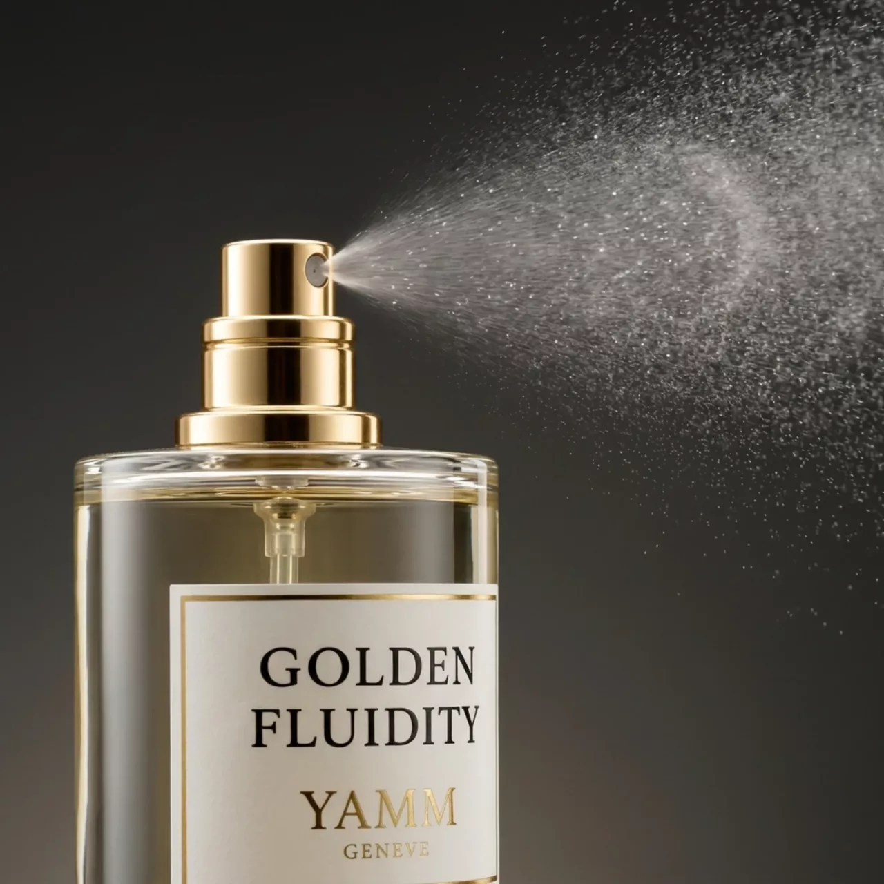 Golden Fluidity extrait de parfum mixte YAMM Genève inspiré de Gentle Fluidity Gold aux notes de tête Baies de genévrier, Noix de muscade, cœur Coriandre et fond Vanille, Musc, Caramel, Amberwood visuel 07