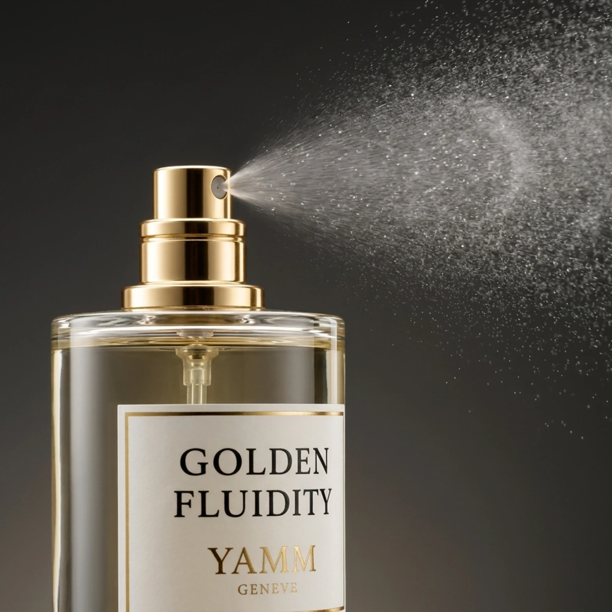 Golden Fluidity extrait de parfum mixte YAMM Genève inspiré de Gentle Fluidity Gold aux notes de tête Baies de genévrier, Noix de muscade, cœur Coriandre et fond Vanille, Musc, Caramel, Amberwood visuel 07