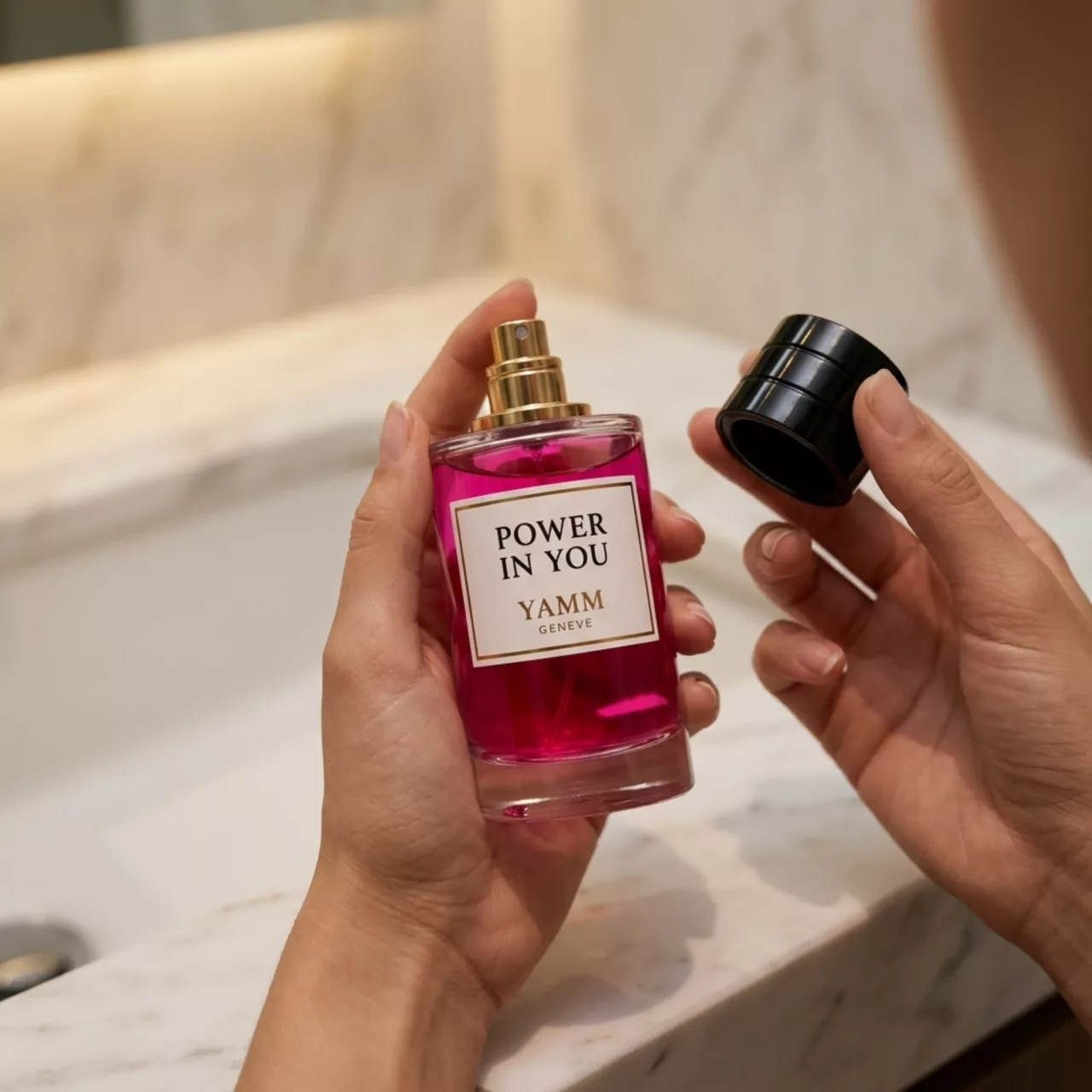 Power In You extrait de parfum femme YAMM Genève inspiré de Power of You aux notes de tête Fruit de la passion, Bigarade, Citron, cœur Frangipanier, Notes solaires et fond Vanille de Madagascar, Benjoin, Ciste visuel 04