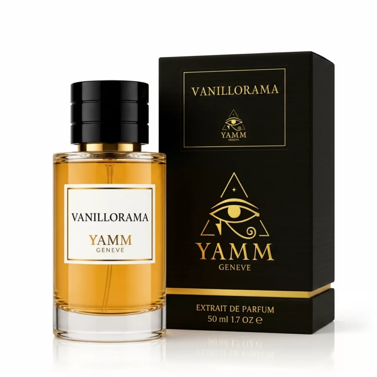 Vanillorama extrait de parfum mixte YAMM Genève inspiré de Vanilla Diorama aux notes de tête Orange, Poivre rose, Citron, cœur Rhum, Cacao, Cardamome et fond Vanille bourbon, Bois de santal, Patchouli visuel 03