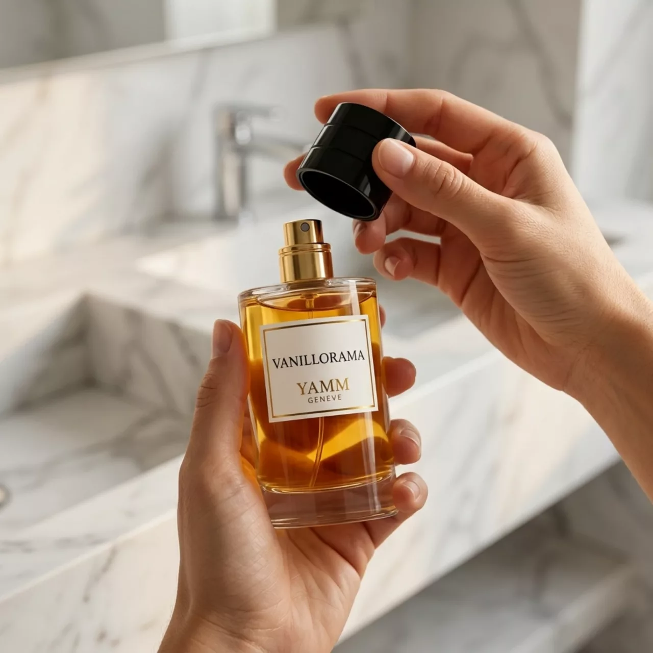 Vanillorama extrait de parfum mixte YAMM Genève inspiré de Vanilla Diorama aux notes de tête Orange, Poivre rose, Citron, cœur Rhum, Cacao, Cardamome et fond Vanille bourbon, Bois de santal, Patchouli visuel 06
