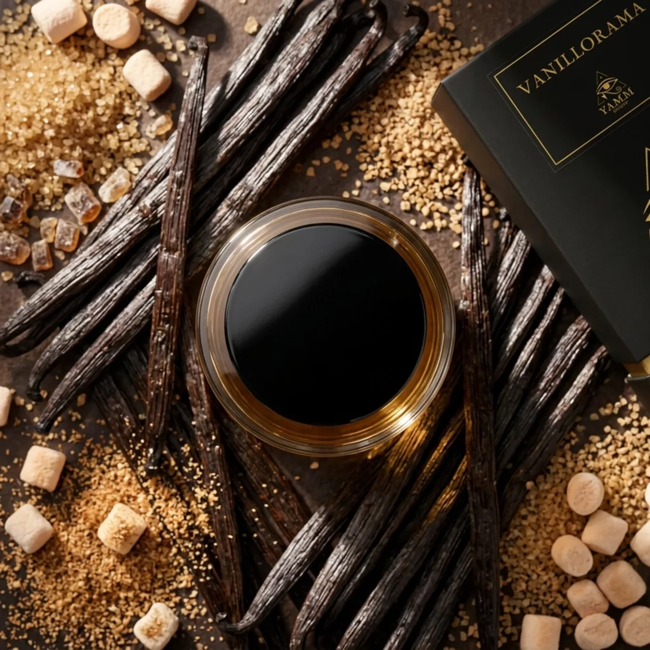 Vanillorama extrait de parfum mixte YAMM Genève inspiré de Vanilla Diorama aux notes de tête Orange, Poivre rose, Citron, cœur Rhum, Cacao, Cardamome et fond Vanille bourbon, Bois de santal, Patchouli visuel 09