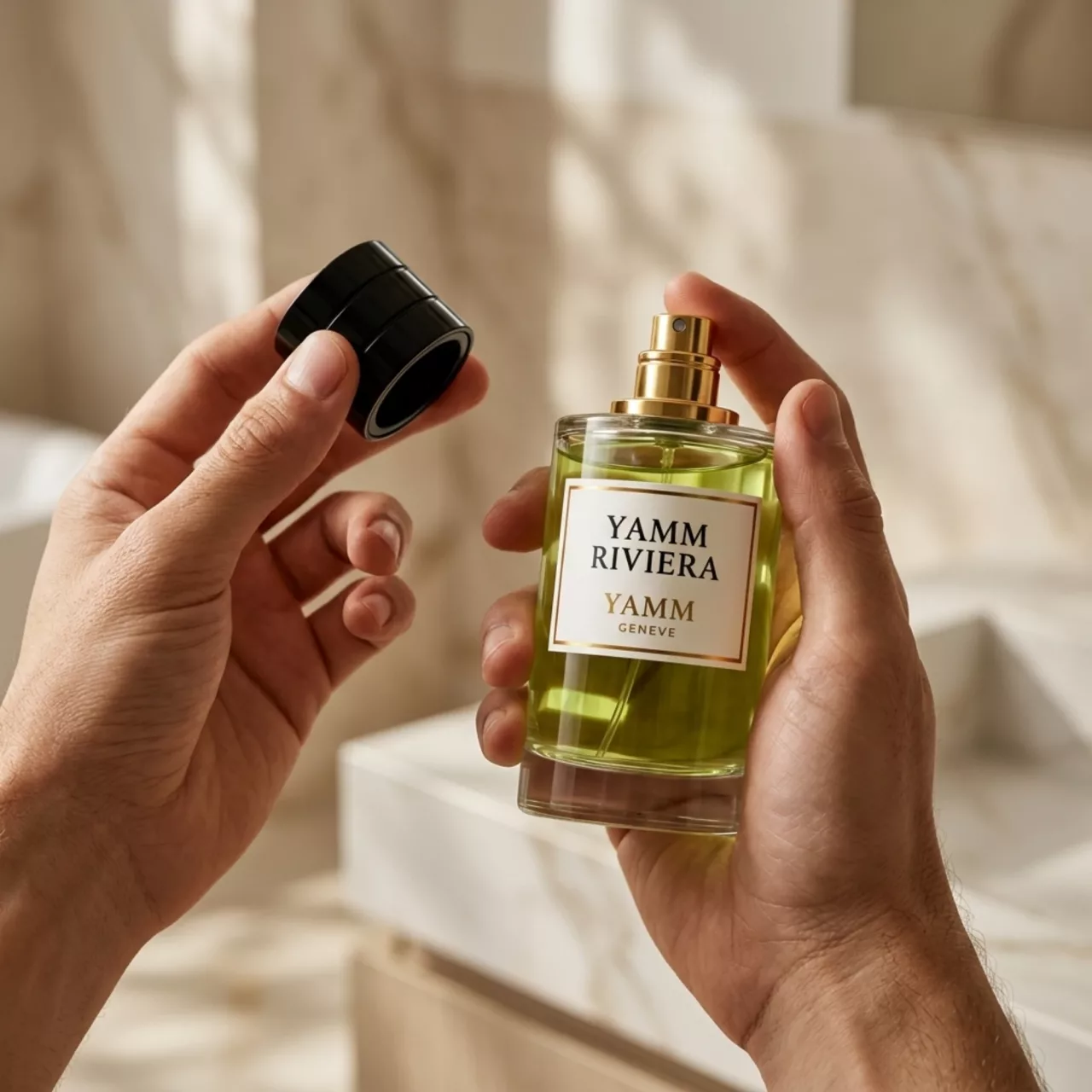 YAMM Riviera extrait de parfum mixte YAMM Genève inspiré de Dioriviera aux notes de cœur Notes vertes et fond Rose visuel 05