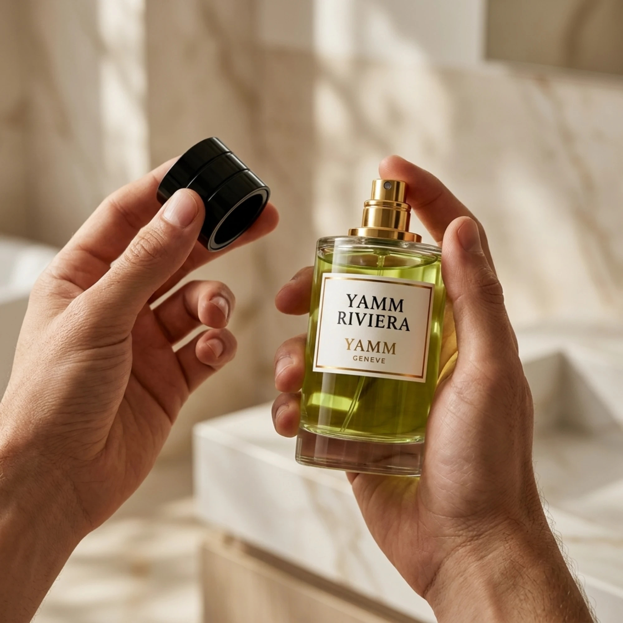 YAMM Riviera extrait de parfum mixte YAMM Genève inspiré de Dioriviera aux notes de cœur Notes vertes et fond Rose visuel 05