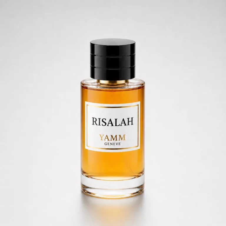 Risalah extrait de parfum mixte YAMM Genève inspiré de Resala aux notes de tête Fève tonka, cœur Caramel fondant et fond Vanille de Madagascar, Notes orientales visuel 01