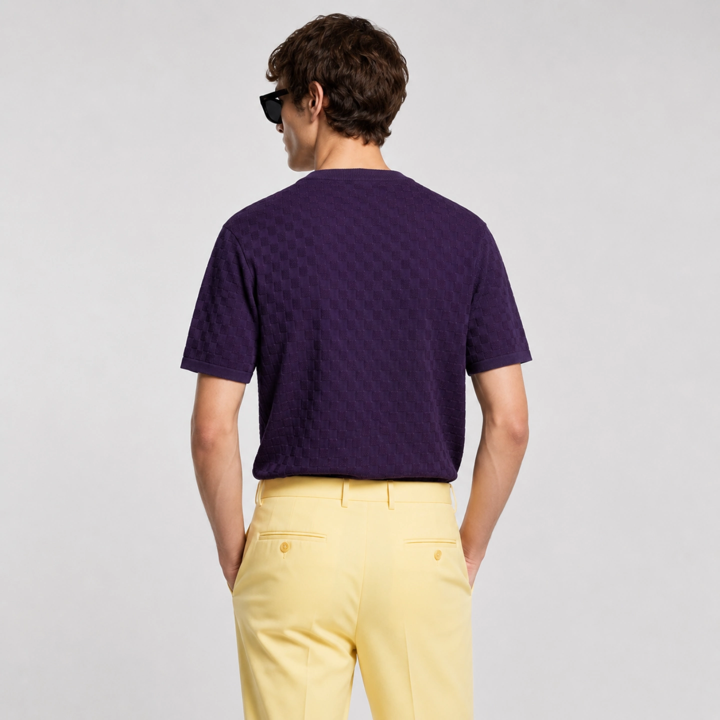 Tee-shirt Jacquard Mauve – Image 3