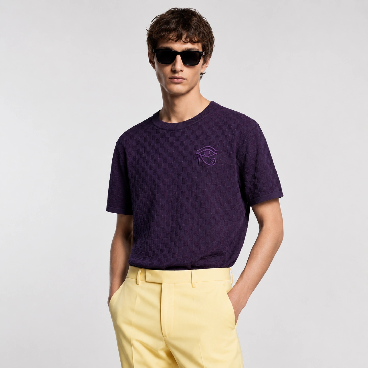 Tee-shirt Jacquard Mauve – Image 2