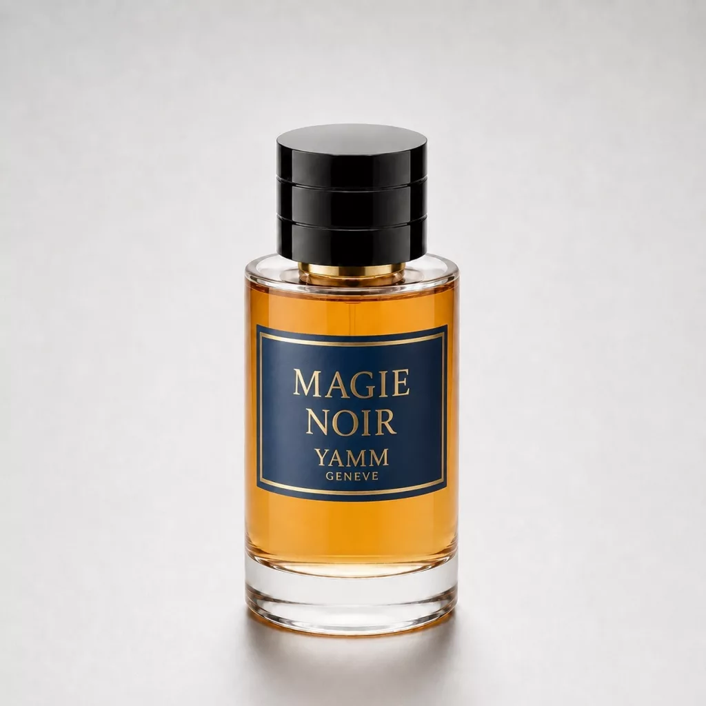Magie Noir extrait de parfum mixte YAMM Genève inspiré de Erba Pura Magica aux notes de tête Fruits juteux, Citron, Bergamote, Jasmin, cœur Accords balsamiques, Racine d’iris et fond Caramel, Ambre, Musc, Bois de cèdre visuel 01