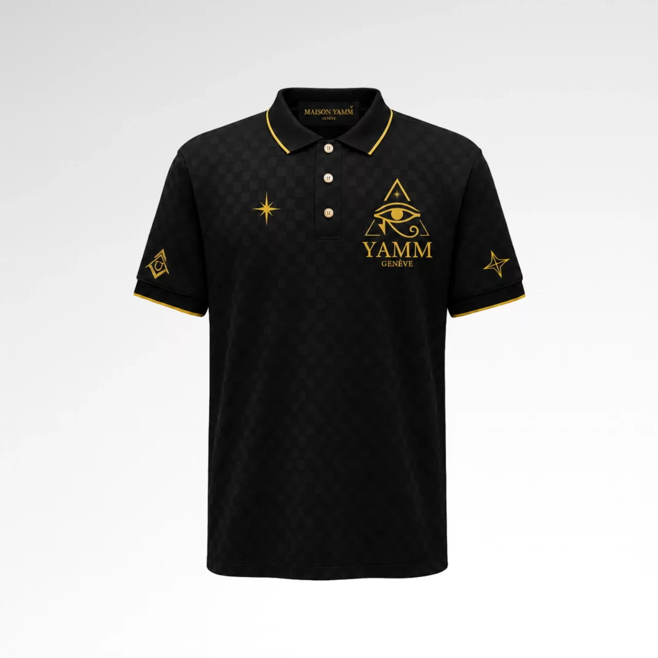 POLO ECHIQUIER Noir FACE YAMM GENÈVE