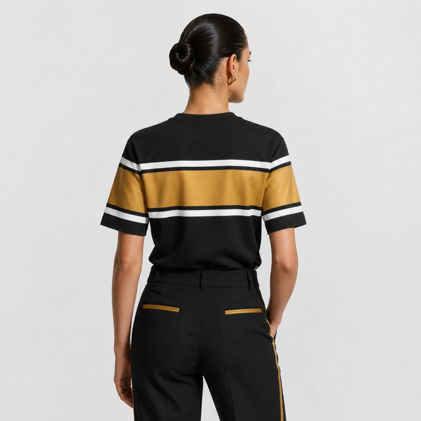 Tee-shirt Rayure Or – Image 3