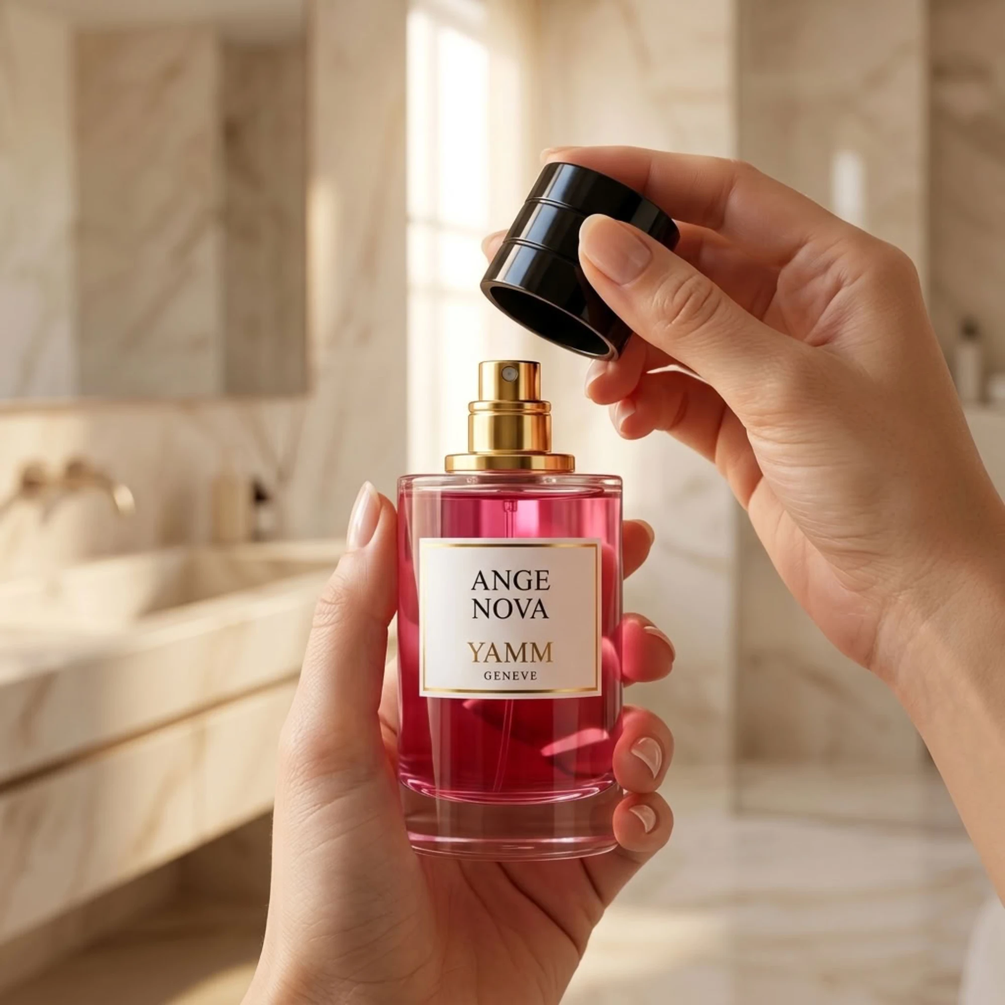 Ange Nova extrait de parfum femme YAMM Genève inspiré de Angel Nova Mugler parfum aux notes de tête Framboise, Litchi, cœur Rose de Damas et fond Bois d’Akigala, Benjoin visuel 06