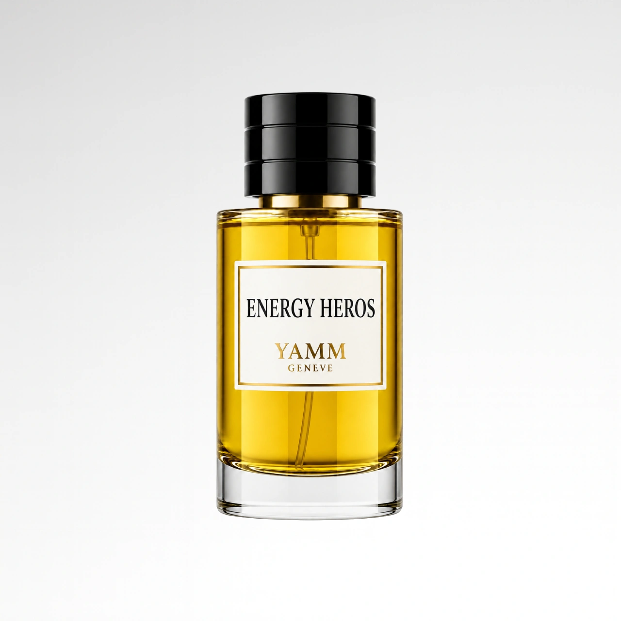 Energy Heros extrait de parfum mixte YAMM Genève inspiré de Eros Energy Versace aux notes de tête citron, citron vert, pamplemousse, orange sanguine, bergamote de Sicile, mandarine, cœur poivre rose, ambre blanc, cassis et fond musc, mousse de chêne, patchouli visuel 02